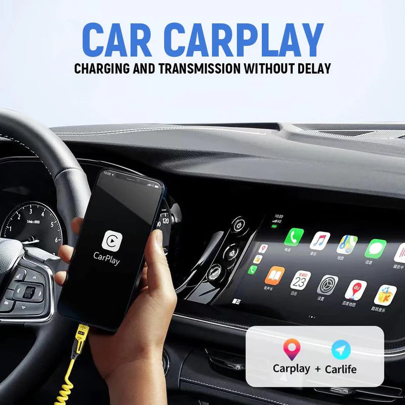 Coolio: 4-in-1 Coiled Fast Charging Cable with USB-A, Type-C & Lightning Connectors – 65W Spring Design for Travel, Car & Multi-Device Use