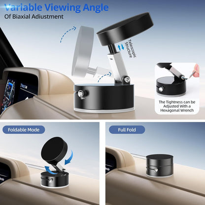 Vacuum Magnetic Phone Holder Stand – Universal Suction Mount Mobile Stand for Car, Desk, or Kitchen – Strong Grip Magnetic Mobile Holder