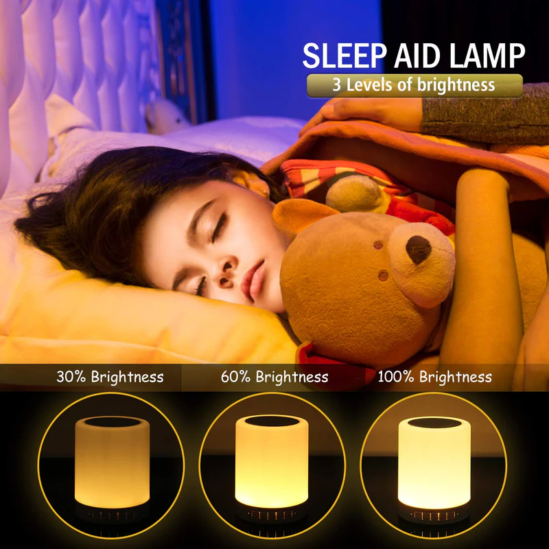 Zuno: Wireless Bluetooth Speaker Lamp with RGB Light – For Bedroom, Desk Setup & Gifting